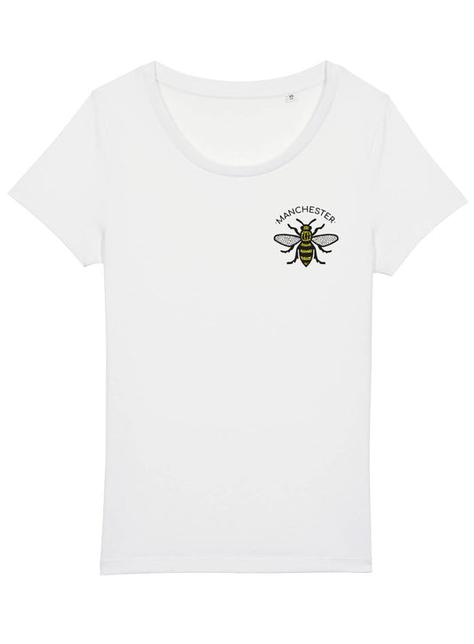 Ladies Fit Manchester Mosaic Bee T-Shirt | The Manchester Shop