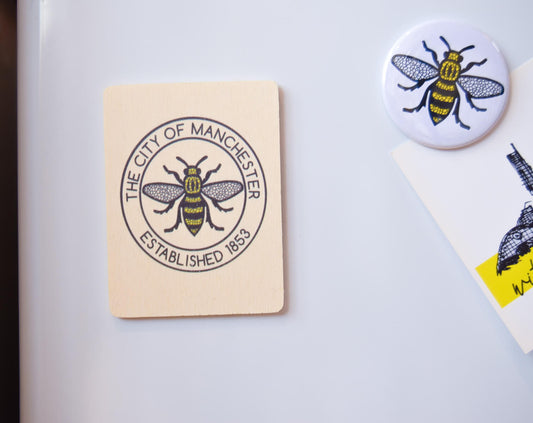 Manchester Established 1853 Wooden Magnet | The Manchester Shop