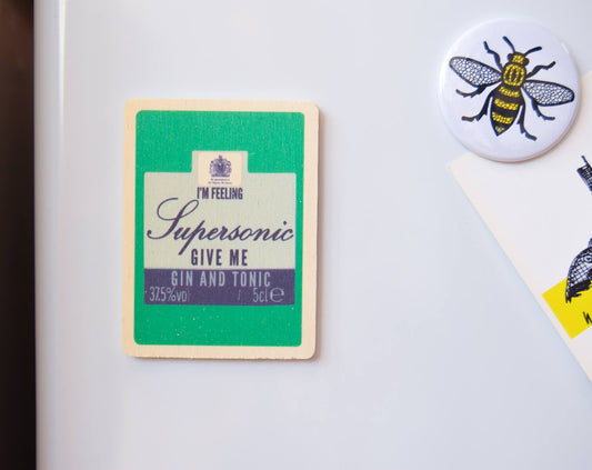 Supersonic Wooden Magnet | The Manchester Shop