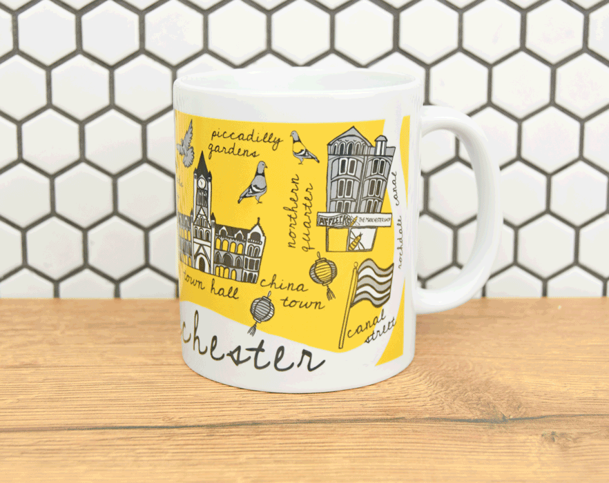 Manchester Landmarks Mug & Coaster Gift Set (Staff) - The Manchester Shop