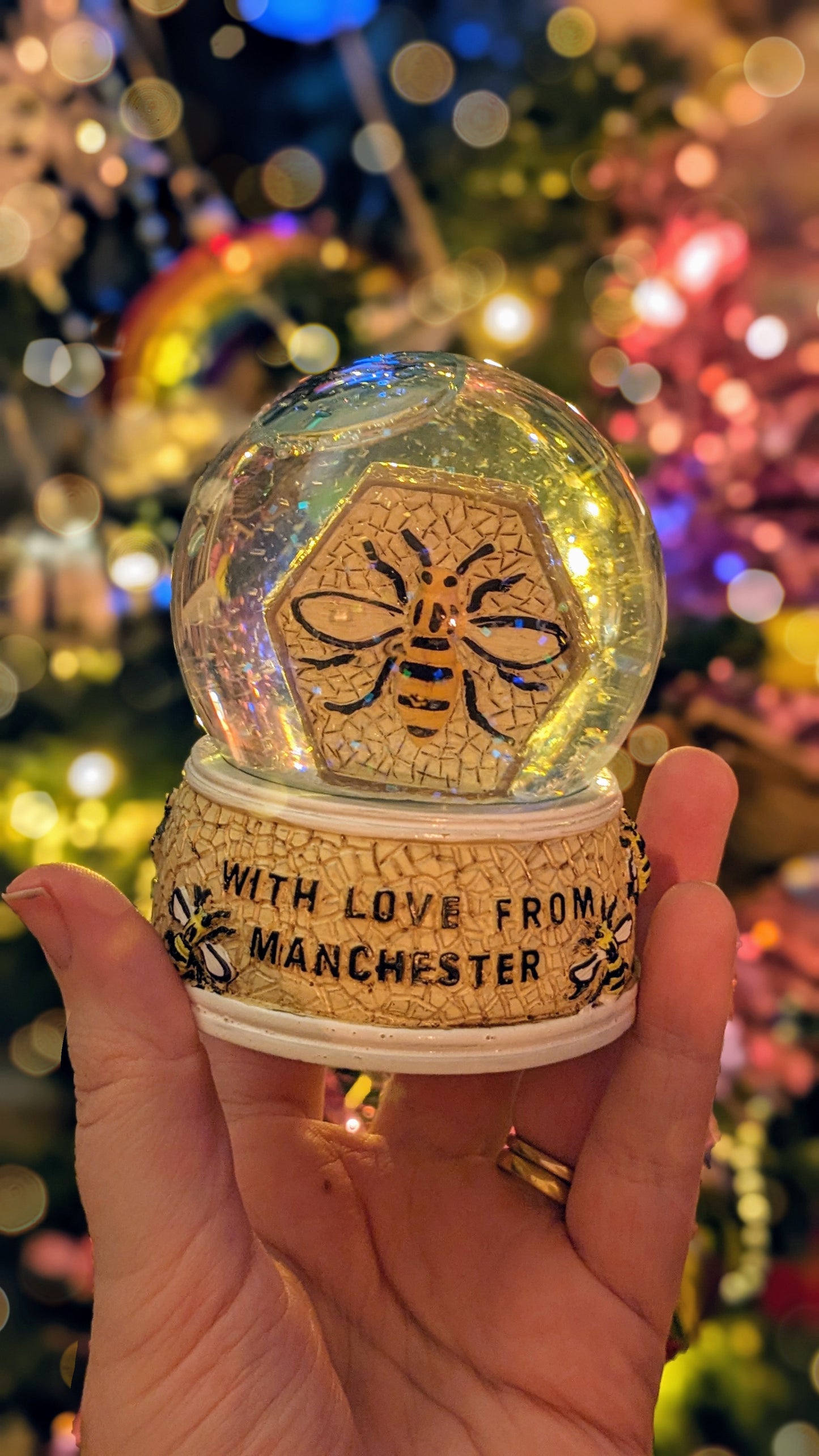 Manchester Bee Snow Globe