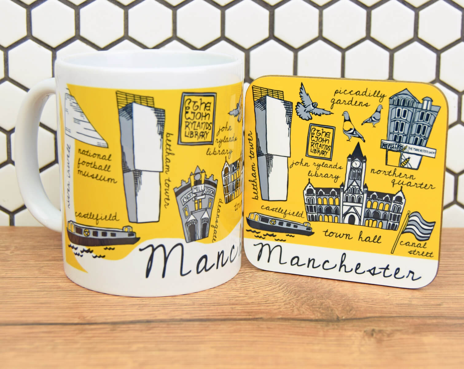 Manchester Landmarks Mug & Coaster Gift Set (Staff) - The Manchester Shop