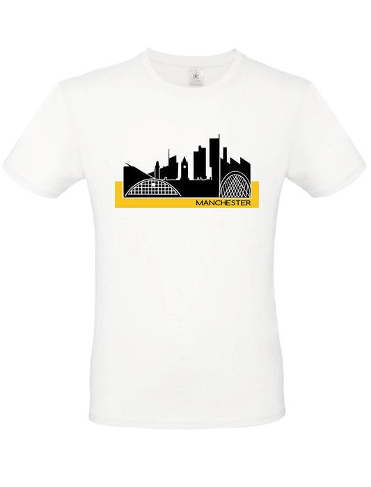 Manchester Skyline White T-Shirt - Unisex