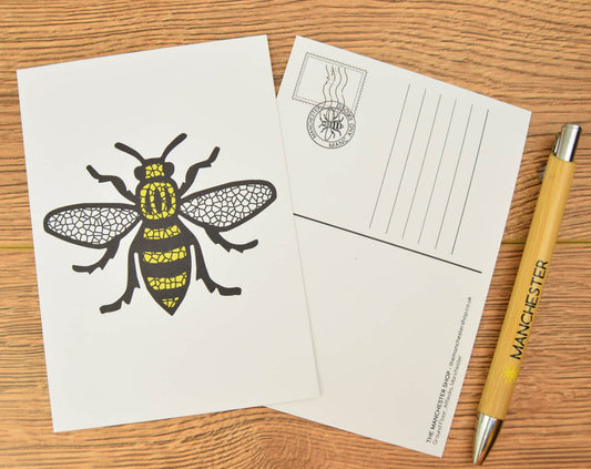 Mosaic Bee Postcard • The Manchester Shop