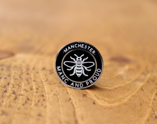 Manc & Proud Black Pin • The Manchester Shop