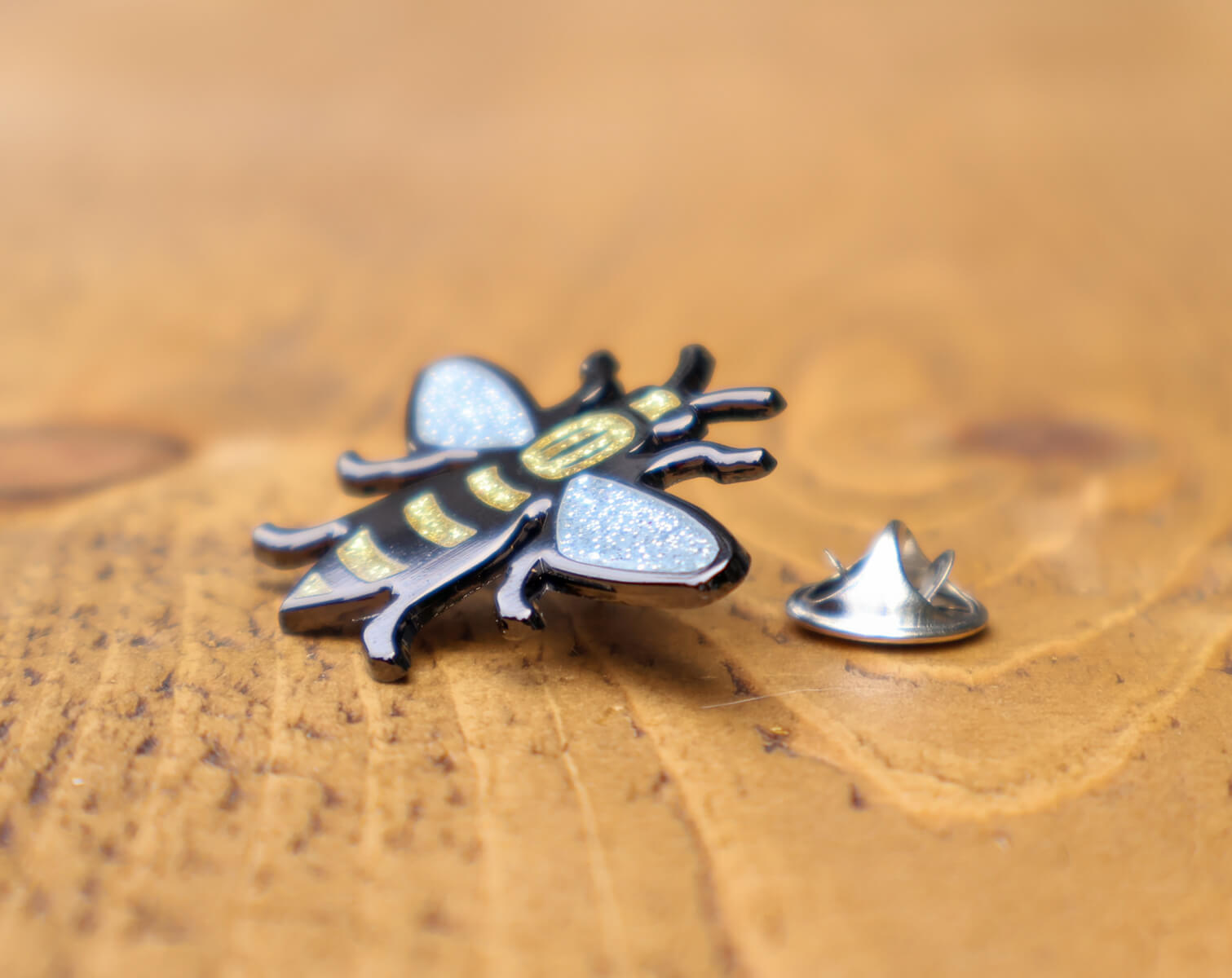 Gold Glitter Manchester Bee Brooch • The Manchester Shop