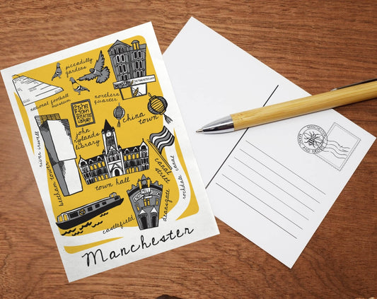 Manchester Landmarks Postcard • The Manchester Shop
