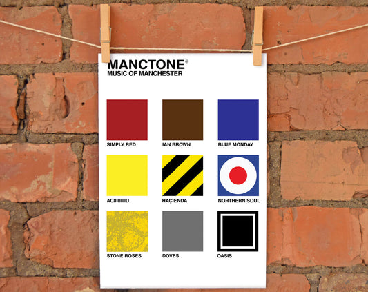 Colours of Manchester Music A4 Print | The Manchester Shop