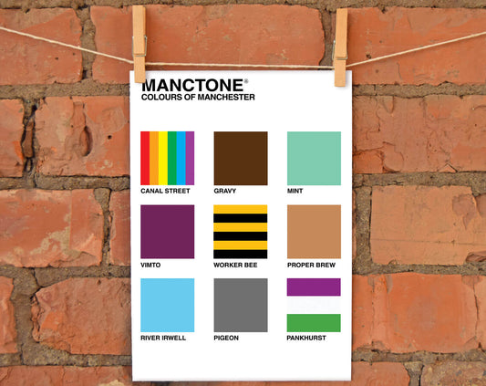 Colours of Manchester A4 Print | The Manchester Shop