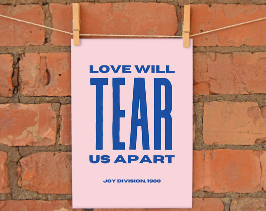 Love Will Tear Us Apart A4 Print | The Manchester Shop