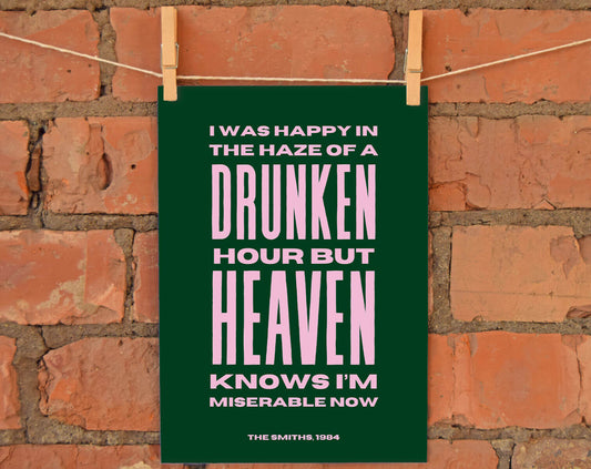 Heaven Knows I'm Miserable Now A4 Print | The Manchester Shop