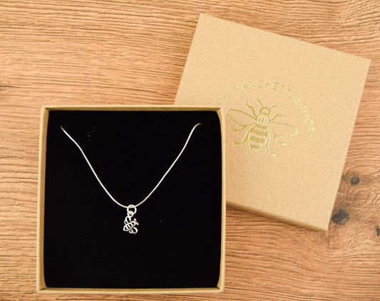 Round Bee Sterling Silver Necklace | The Manchester Shop