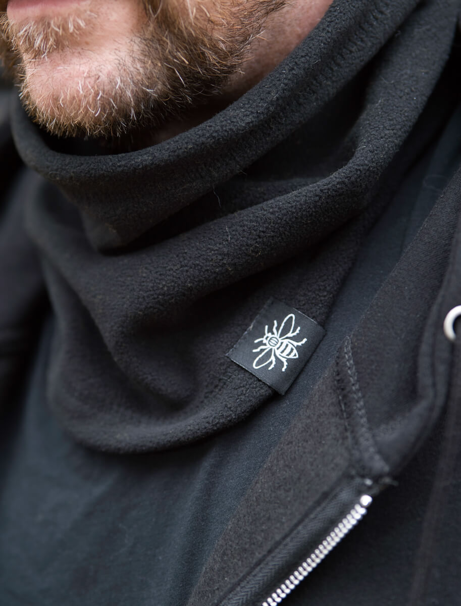 Black Snood with Manchester Bee Tag