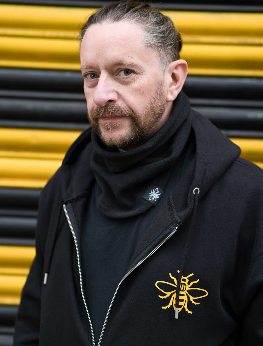 Black Snood with Manchester Bee Tag