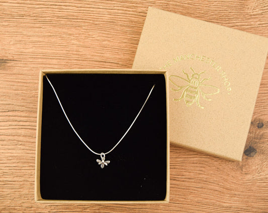 Small Bee Sterling Silver Necklace | The Manchester Shop