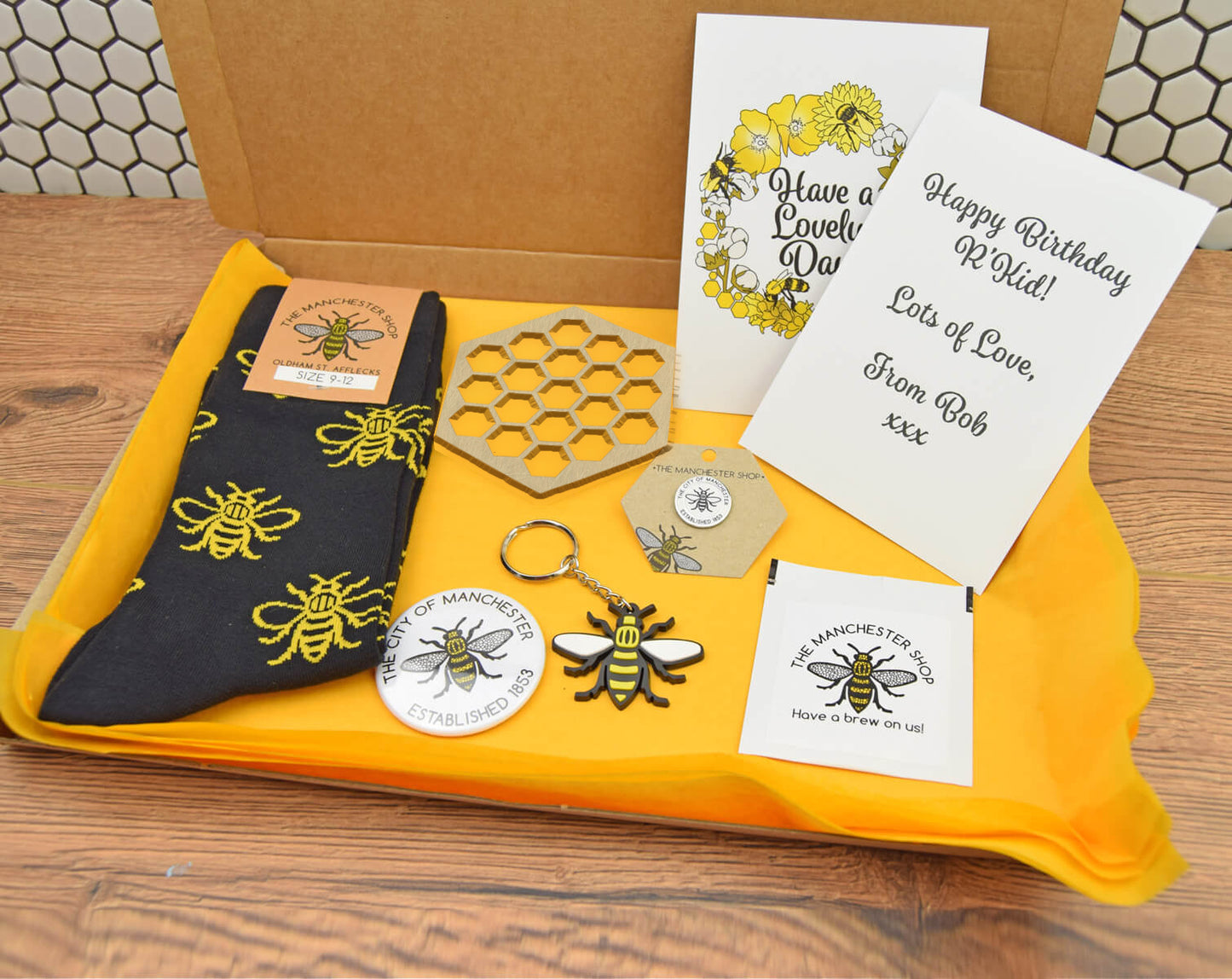 Bee Sock Letterbox Gift Box