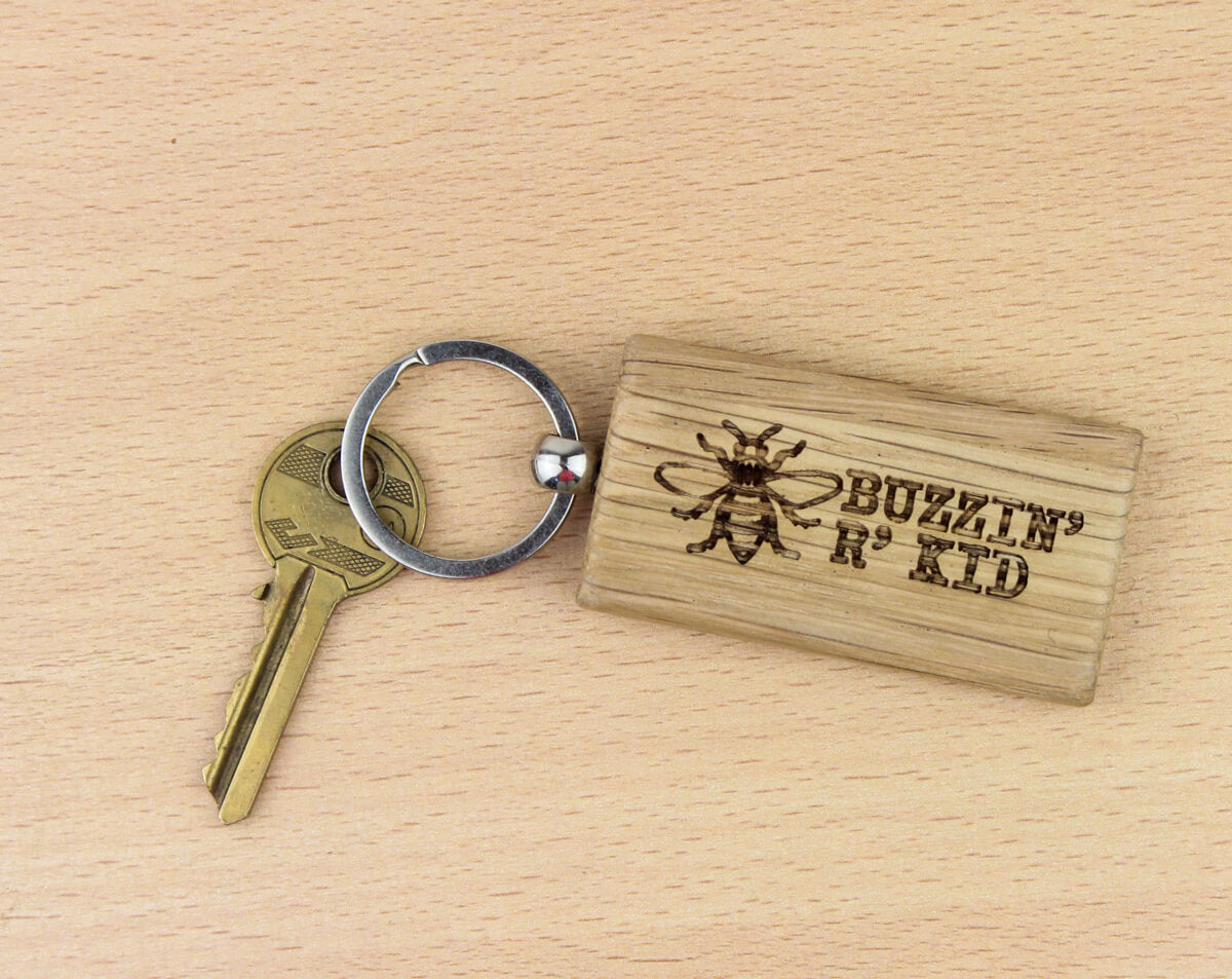 Buzzin' R' Kid Oak Keyring