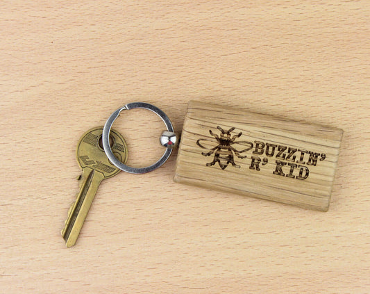 Buzzin' R' Kid Oak Keyring