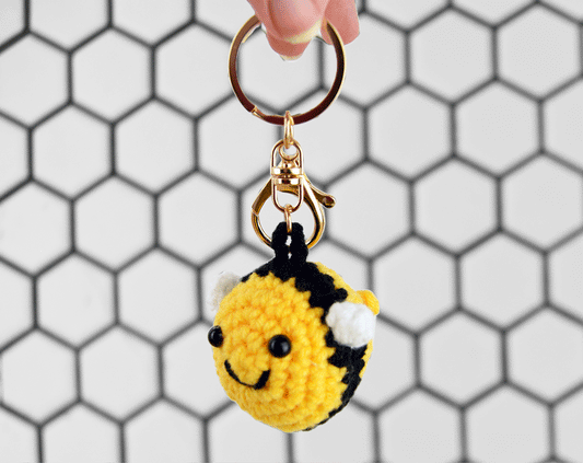 Crochet Bee Keyring & Bag Charm • The Manchester Shop