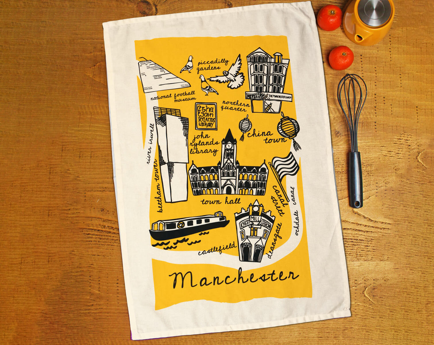 Manchester Landmarks Tea Towel • The Manchester Shop