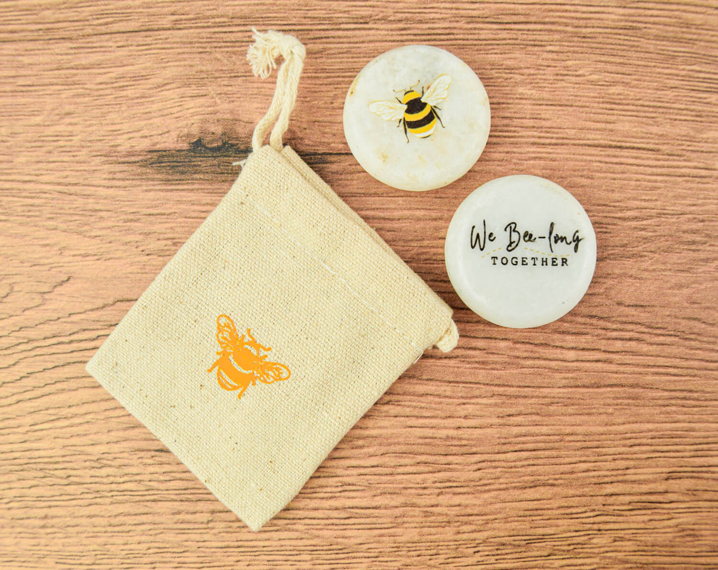 We Bee-long Together Keepsake Pebble & Pouch | The Manchester Shop