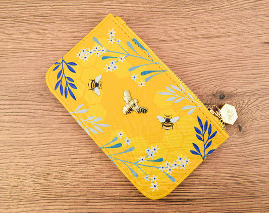 Yellow Bee Card Holder Purse | The Manchester Shop