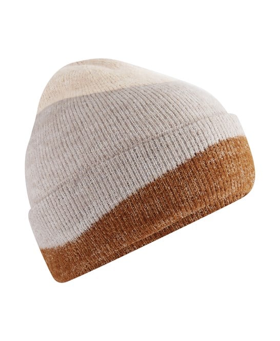 Brown Cuff Wave Beanie with Manchester Bee Tag • The Manchester Shop