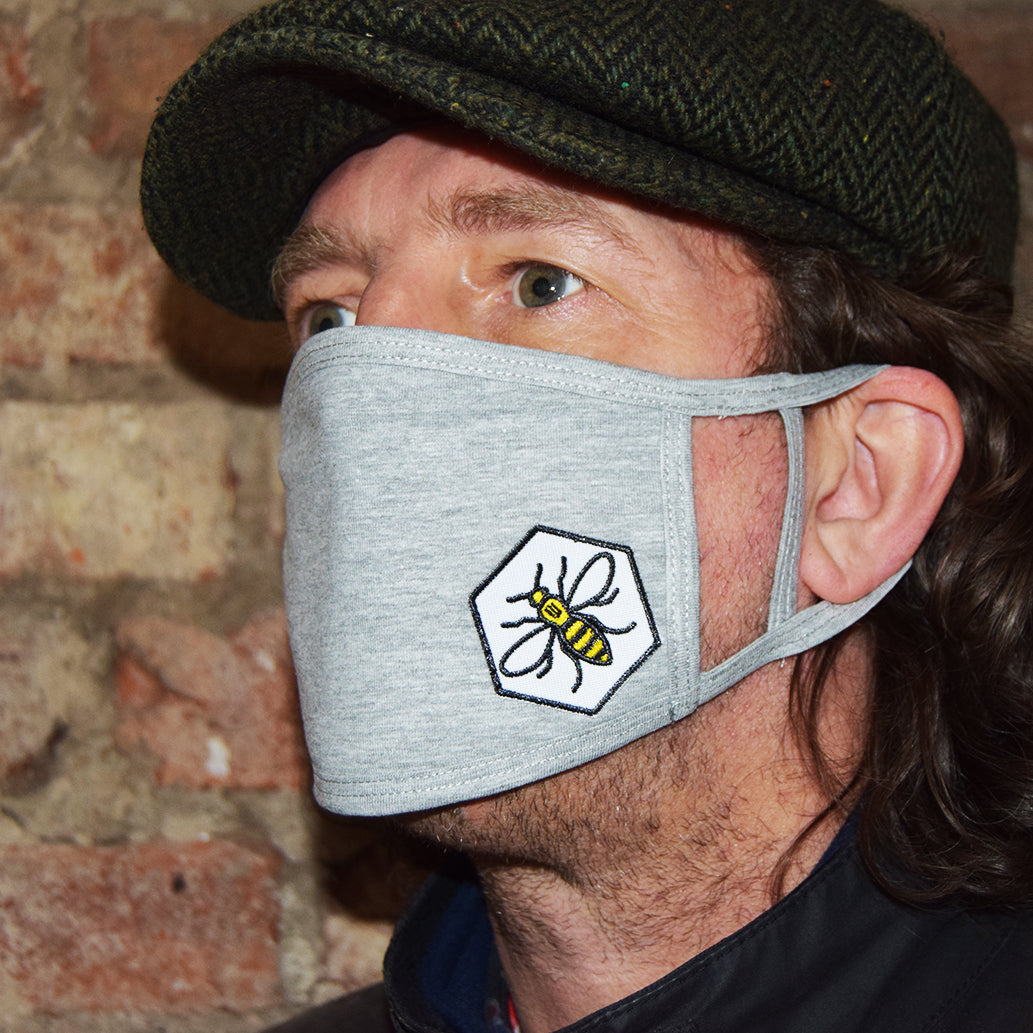 Manchester Bee Mini Hexagon Patch