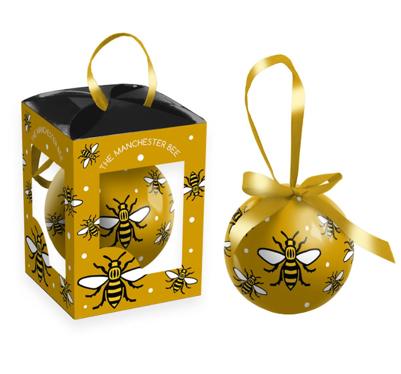 Gold Manchester Bee Paper Bauble