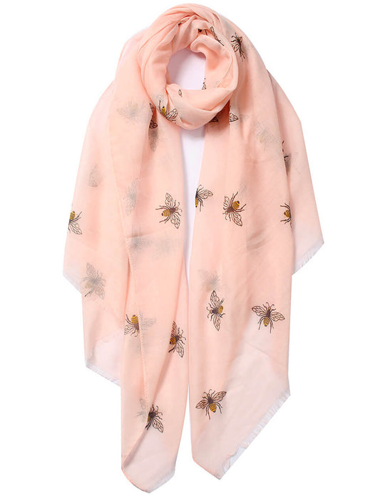 Baby Pink Glitter Wing Bee Scarf | The Manchester Shop