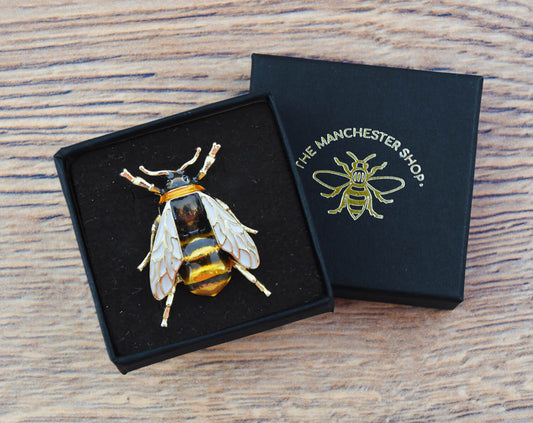 Bee Brooch with Black Crystal Eyes | The Manchester Shop