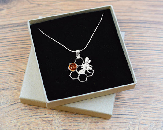 Bee Beehive Amber Necklace | The Manchester Shop
