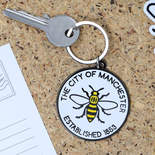 Manchester Established 1853 Bee Keyring
