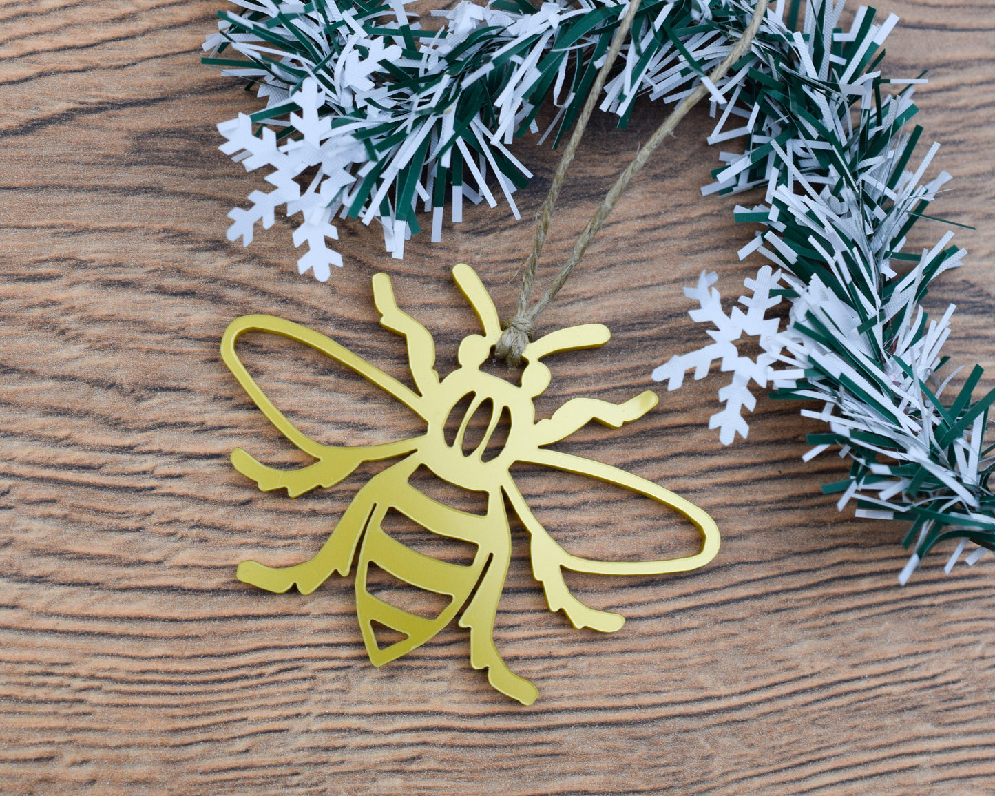 Acrylic Manchester Bee Christmas Ornament - The Manchester Shop