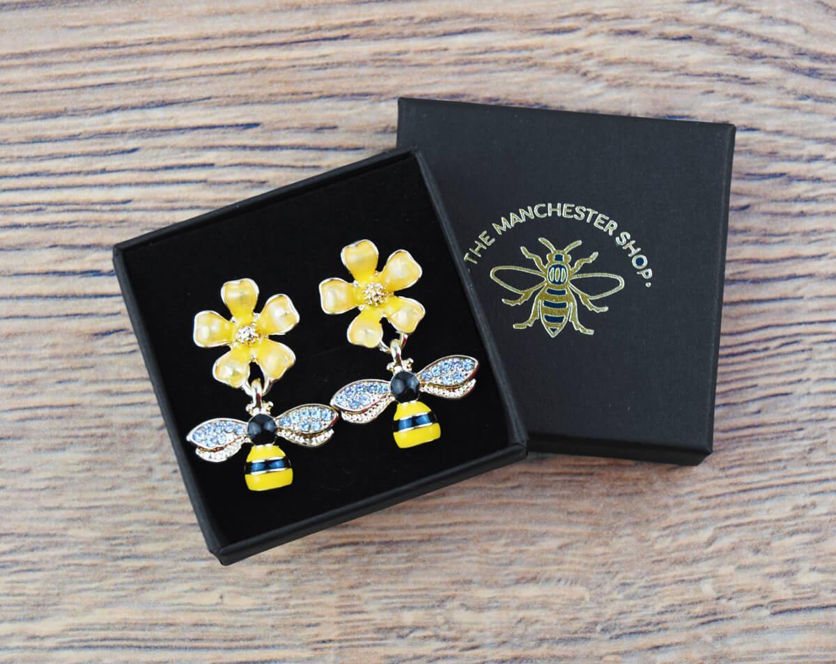 Flower Bee Earrings - The Manchester Shop