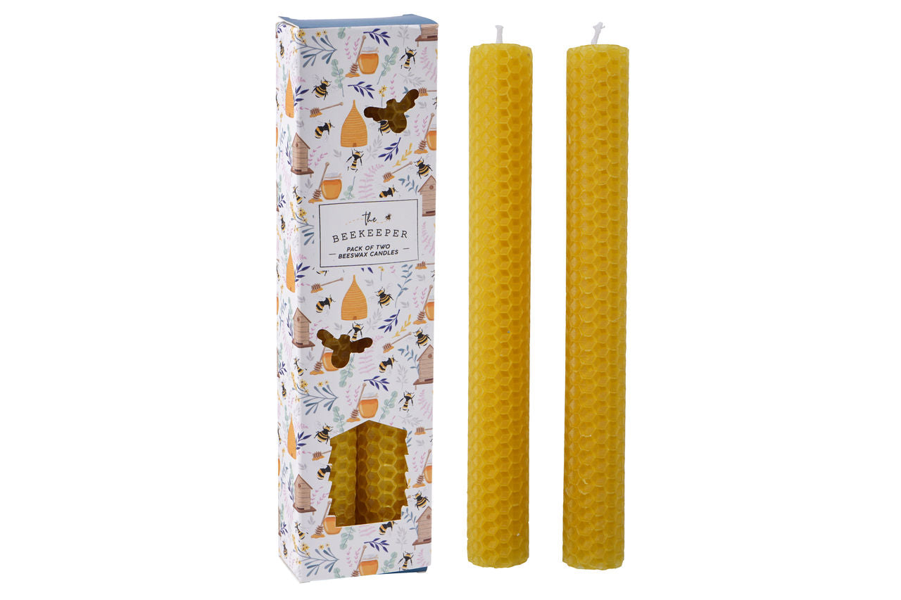 Pack Of 2 Beeswax Candles | The Manchester Shop