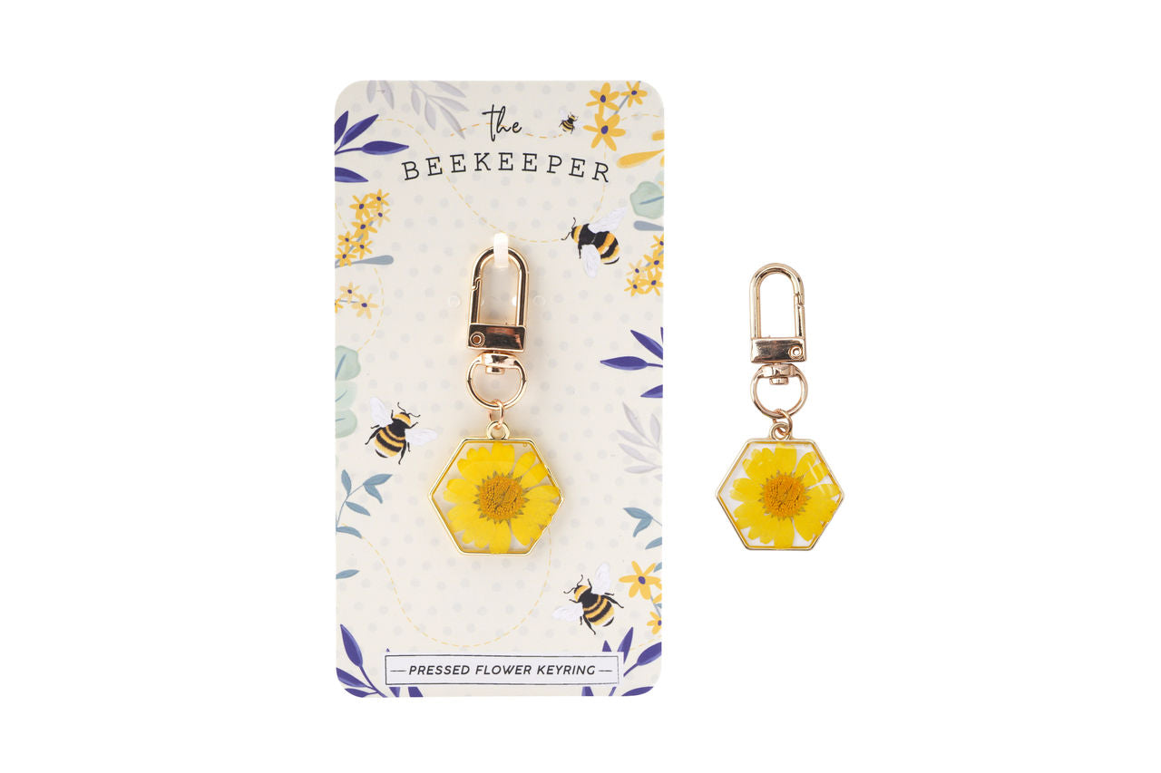 Yellow Daisy Resin Keyring | The Manchester Shop