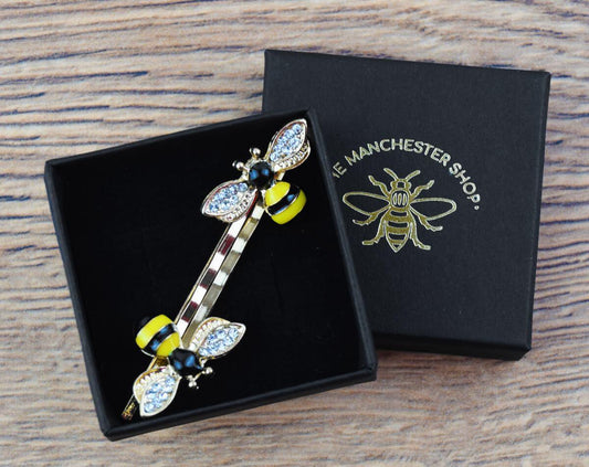 Manchester Bee Hair Slides - The Manchester Shop