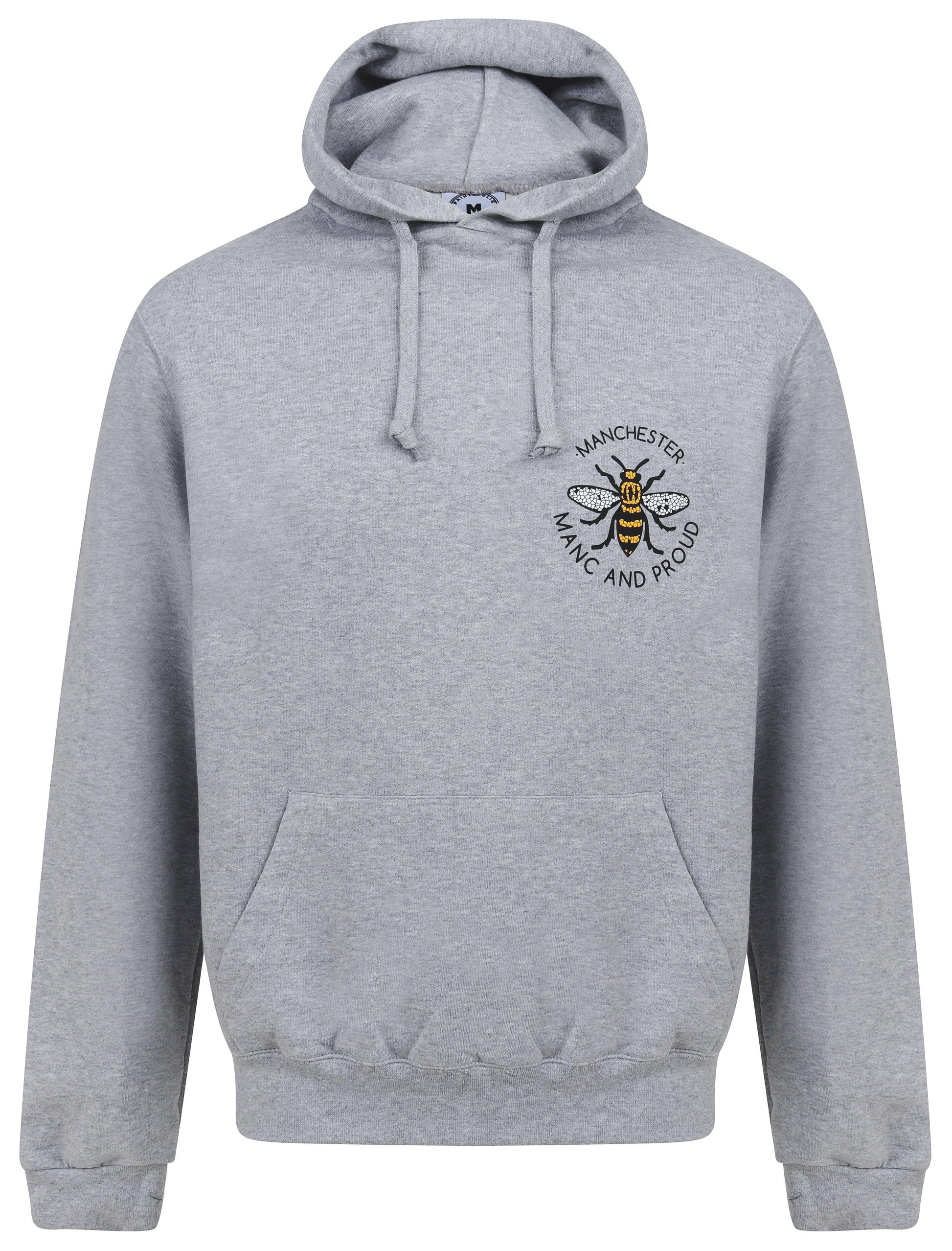 Manc & Proud Mosaic Bee Grey Hoody - The Manchester Shop