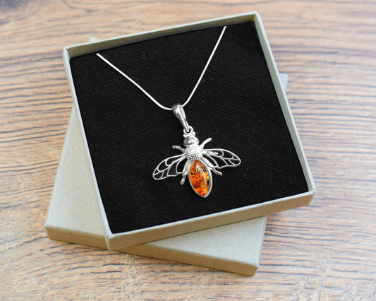 Large Amber Bee Necklace | The Manchester Shop