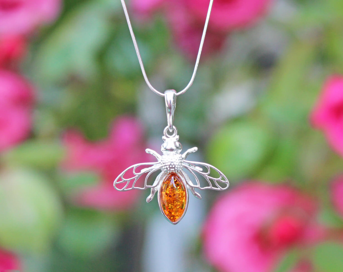 Large Amber Bee Necklace | The Manchester Shop