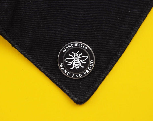 Manc & Proud Black Pin - The Manchester Shop