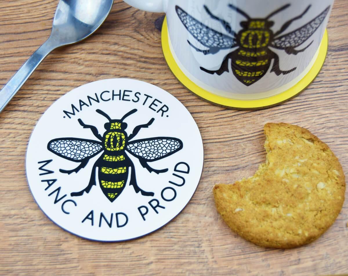 Manc & Proud Mosaic Logo Coaster - The Manchester Shop