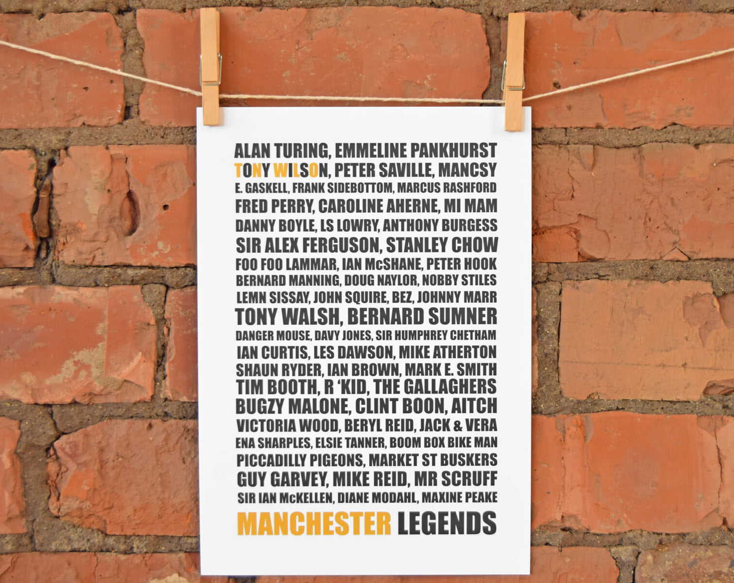 Manchester Legends A4 Print | The Manchester Shop