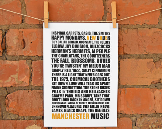 Manchester Music A4 Print | The Manchester Shop