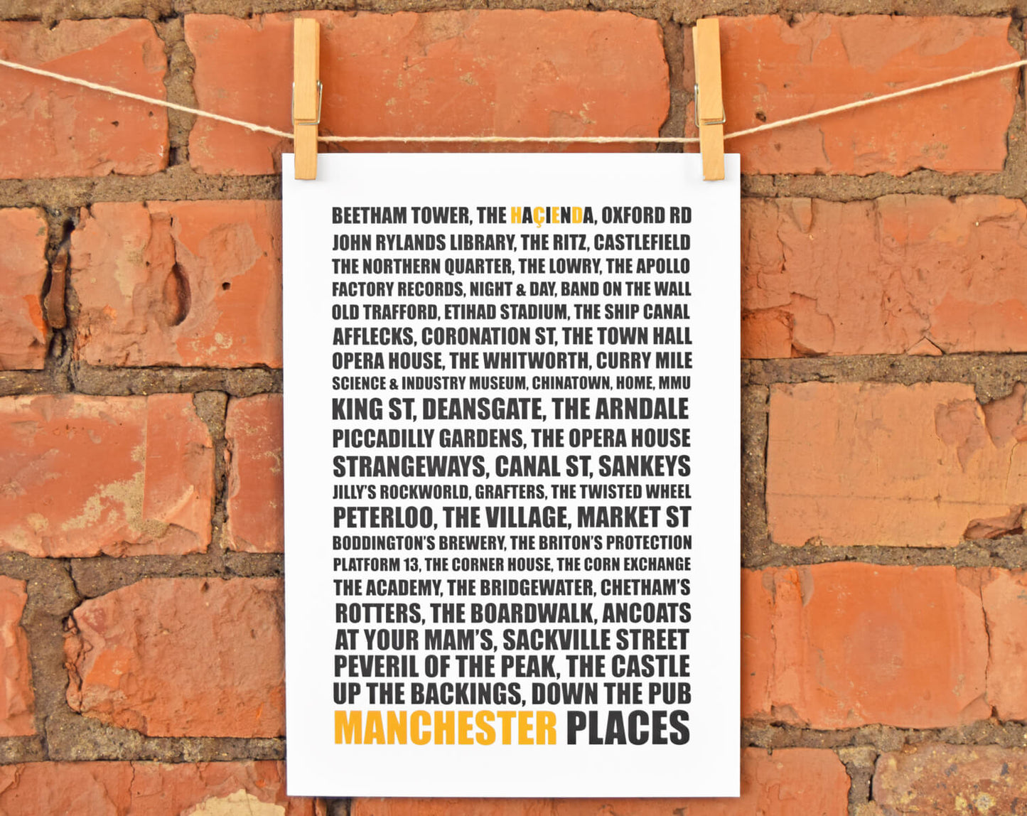 Manchester Places A4 Print | The Manchester Shop