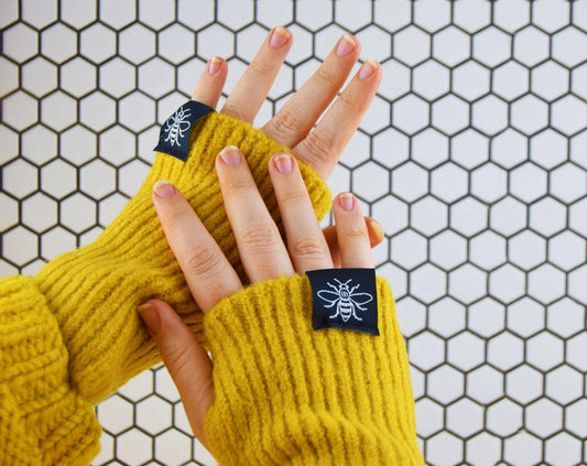 Fingerless Mustard Gloves - The Manchester Shop