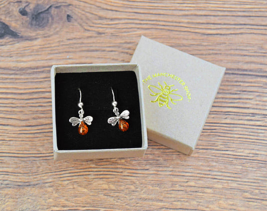 Amber Bee Hook Earrings | The Manchester Shop