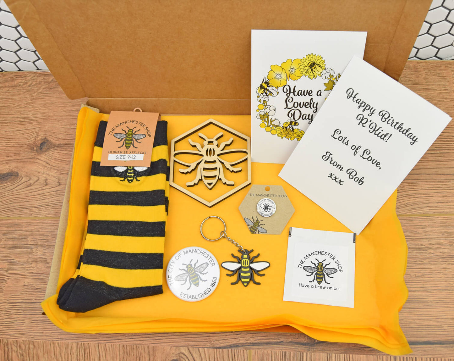 Bee Sock Letterbox Gift Box