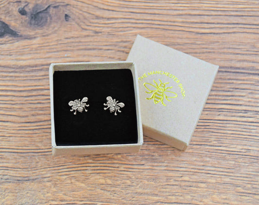 Sterling Silver Bee Stud | The Manchester Shop
